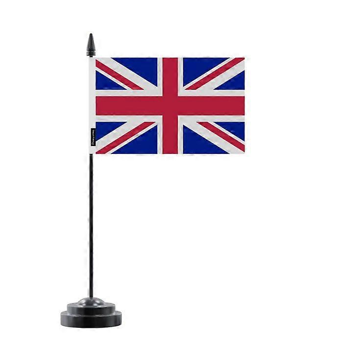 Table Flag of the United Kingdom – 14 x 21 cm – Polyester – Black Plastic Base
