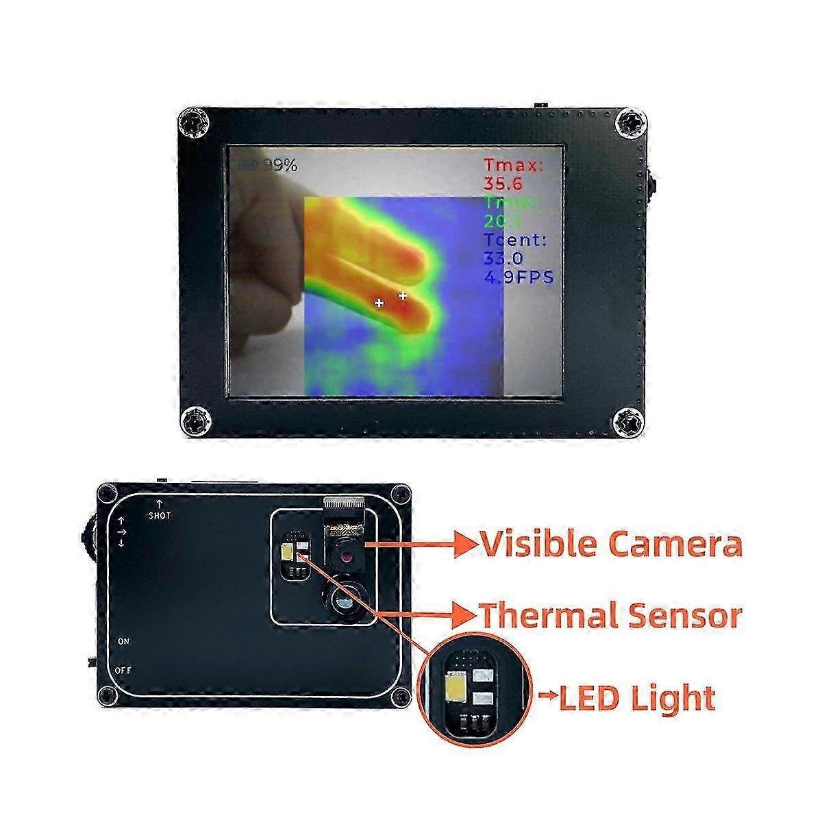 TICAM1 Industrial Infrared Thermal Imaging Camera with 200MP Visible Light Lens Temperature Detect