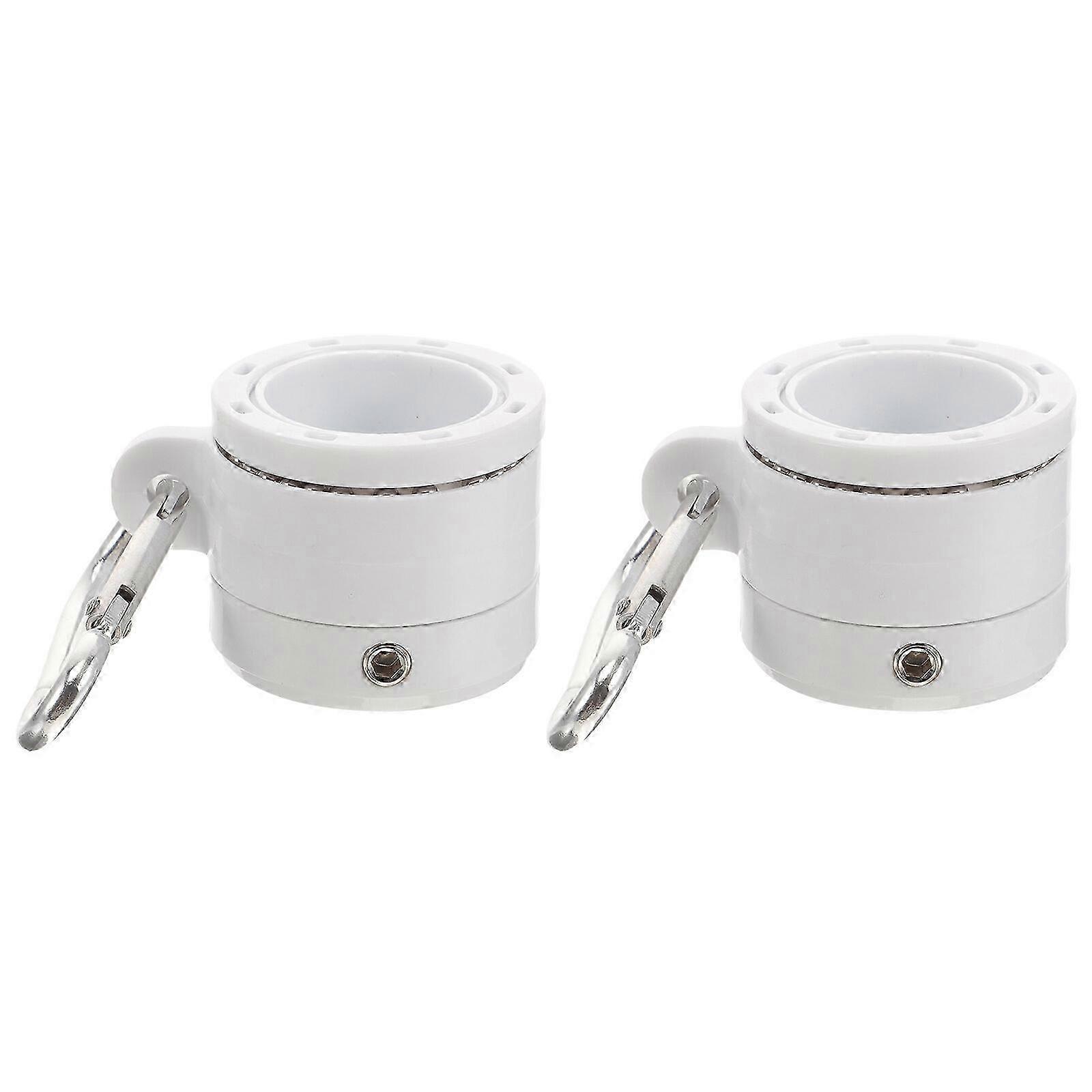 1 Set Flag Pole Clip Mounting Rings With Clip Flagpole Fittings Rotating Flagpole Rings