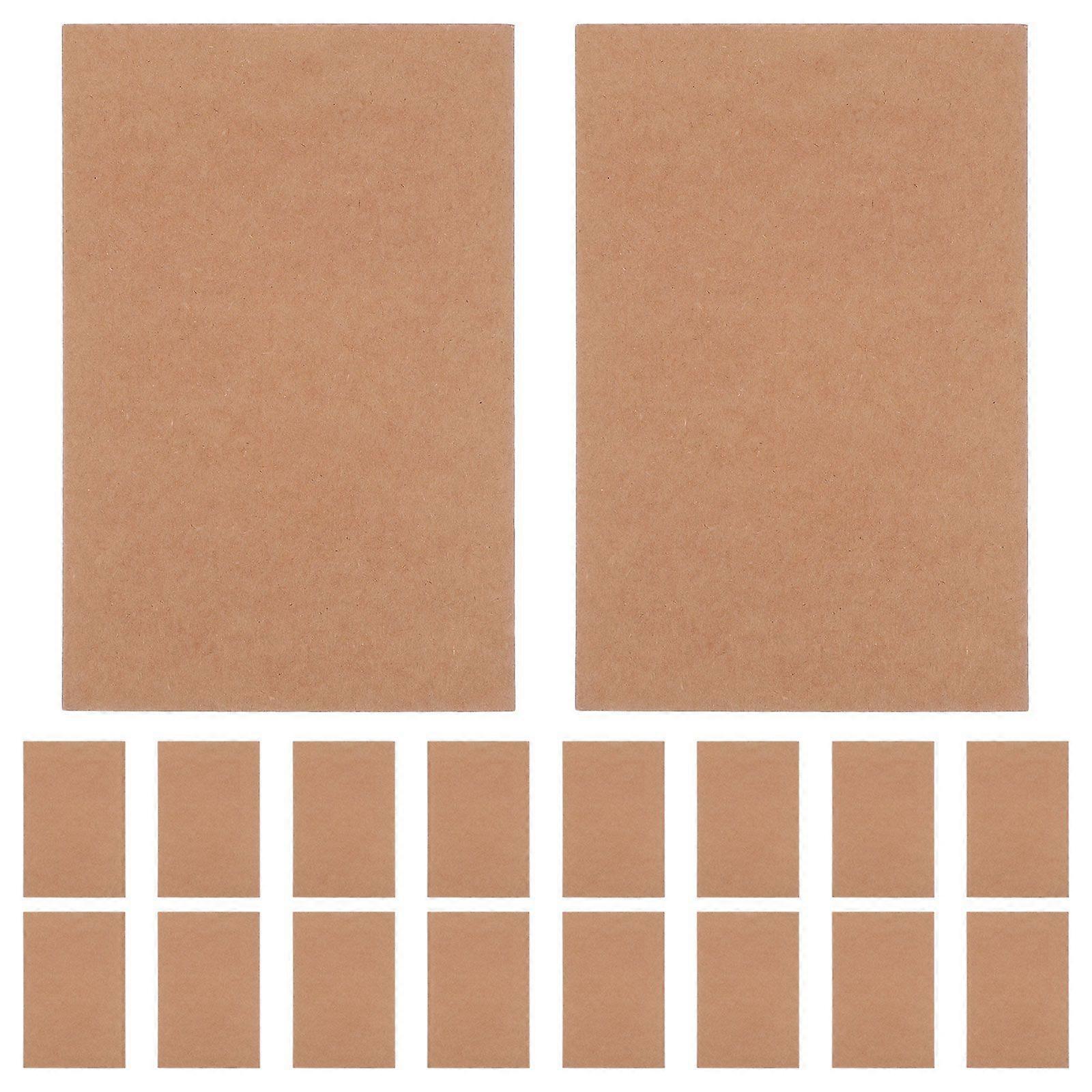 100pcs Creative Greeting Message Kraft Handmade Memo Cards DIY Blank Greeting Graffiti Postcard Handwritten Message Cards (Brown)