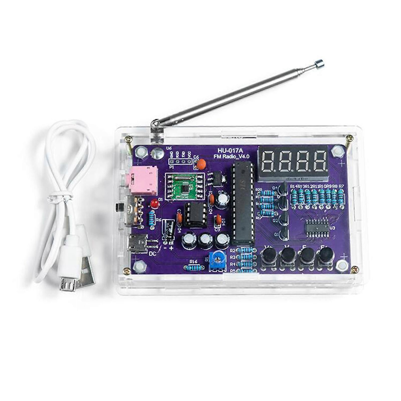 Soldering Project Kits, FM Radio Kits with with 2 Power Supply Modes Soldering Practice DIY Radio Kits 87-108MHz