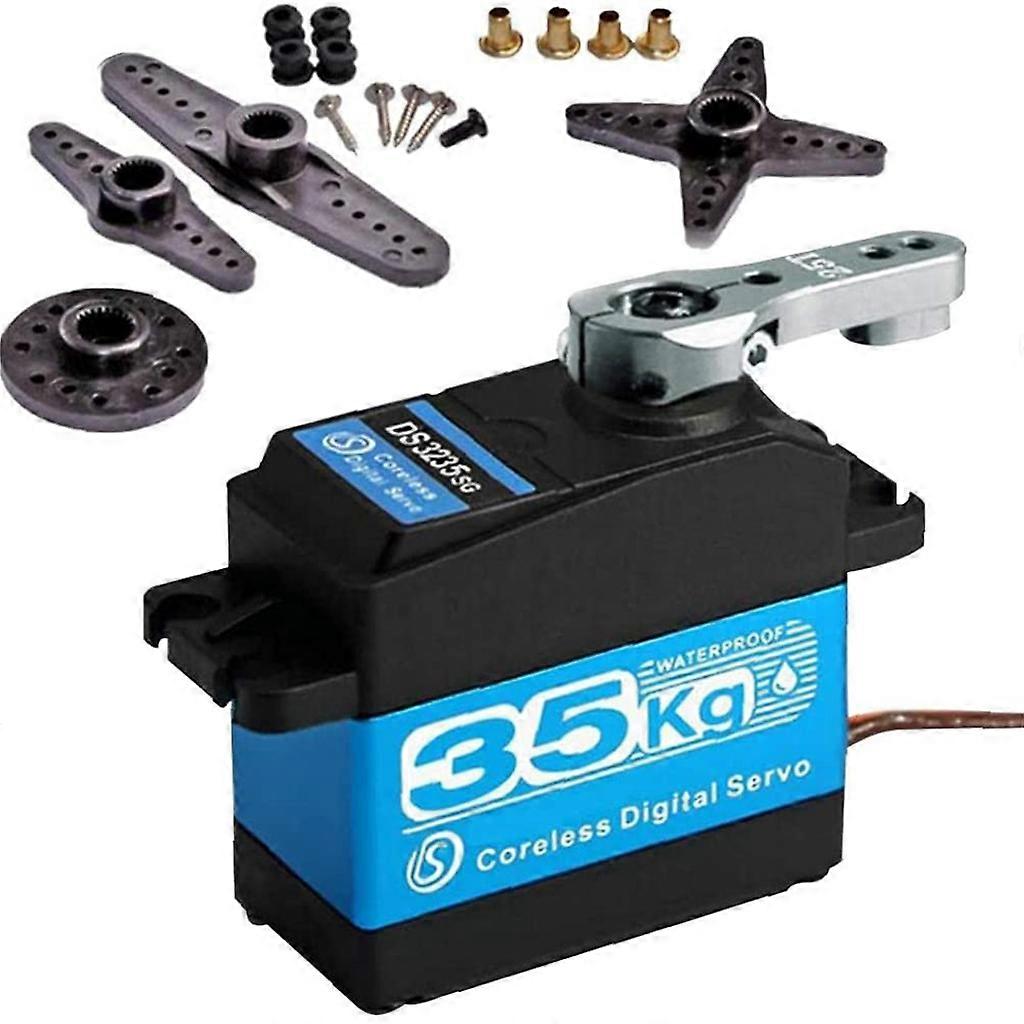 35kg Robot Servo Hv High Torque Robot Servo Ingranaggio Impermeabile e Servo Ingranaggio In Acciaio Inox per Robotica Fai Da Te, RC Auto