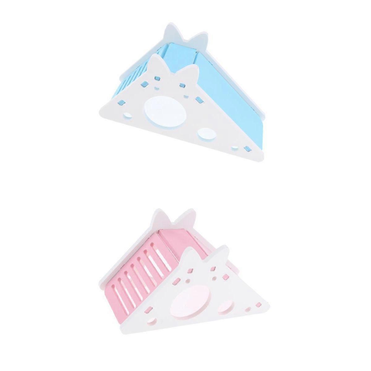 2 Pcs Hamster Chinchilla Gerbil Ladder Cage Villa, House,