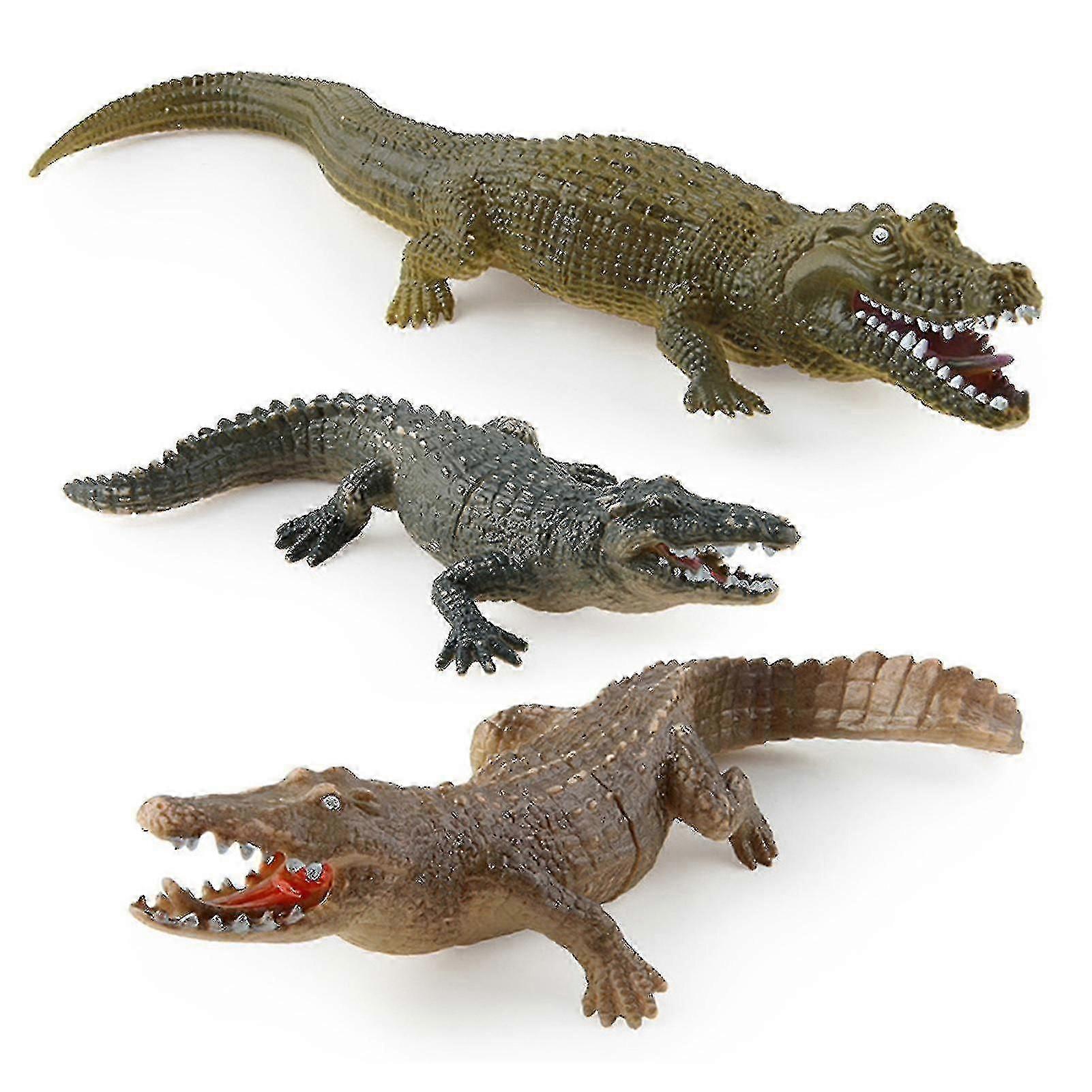 Crocodile Pvc Action Figure With Sound Desktop Decorative Ornament Collection