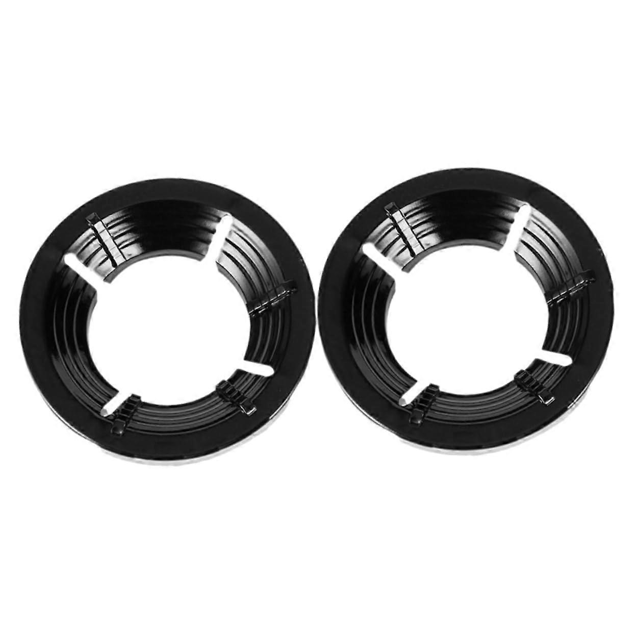 Gas Stove Windshield 2-Piece Enamel Wok Stand, Wok Ring for Gas Burners, Black Kitchen Wok Support
