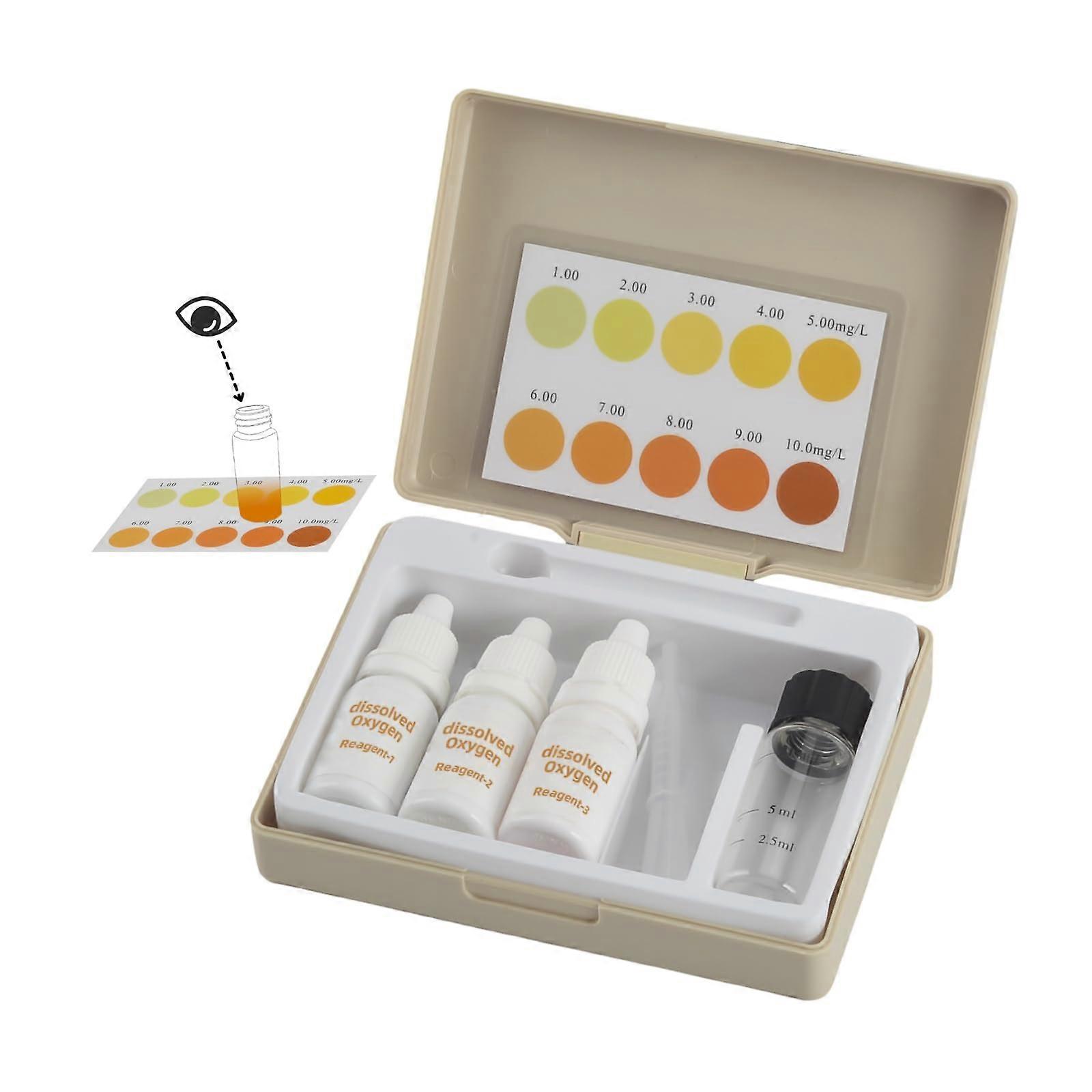 Dissolved Oxygen Test Kit Accurate Water Testing for Freshwater, Saltwater Aquariums, Ponds