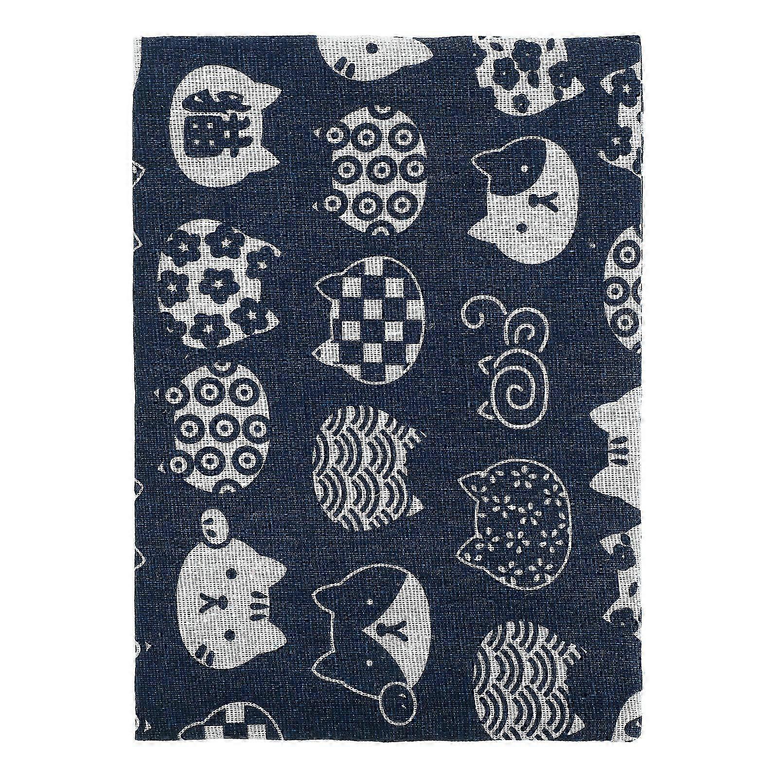 Washable Reusable Fabric Book Cover Protector 22x15.5x0.5cm Blue