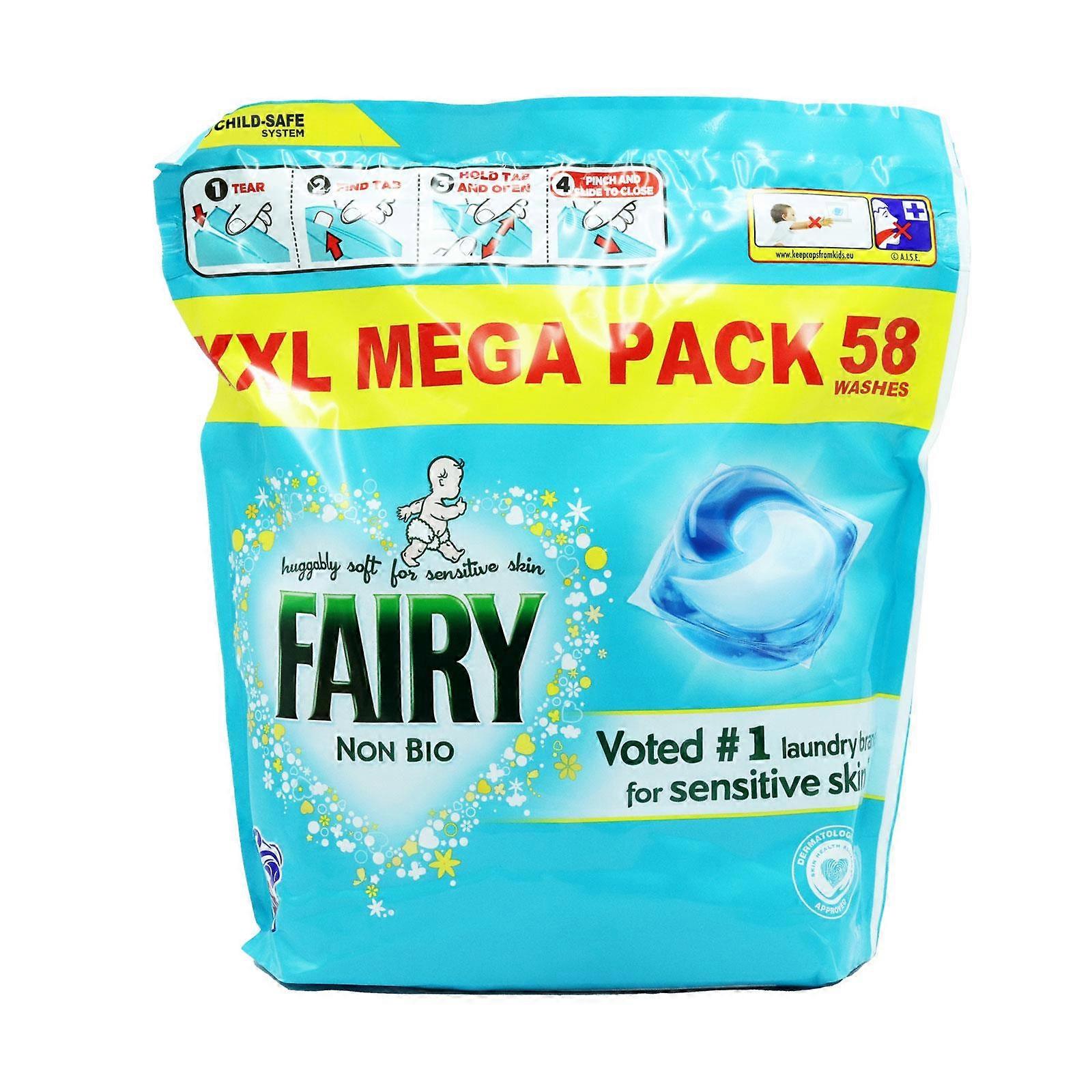 Fairy Non Bio Pods, Detergent For Sensitive Skin 58 Washes