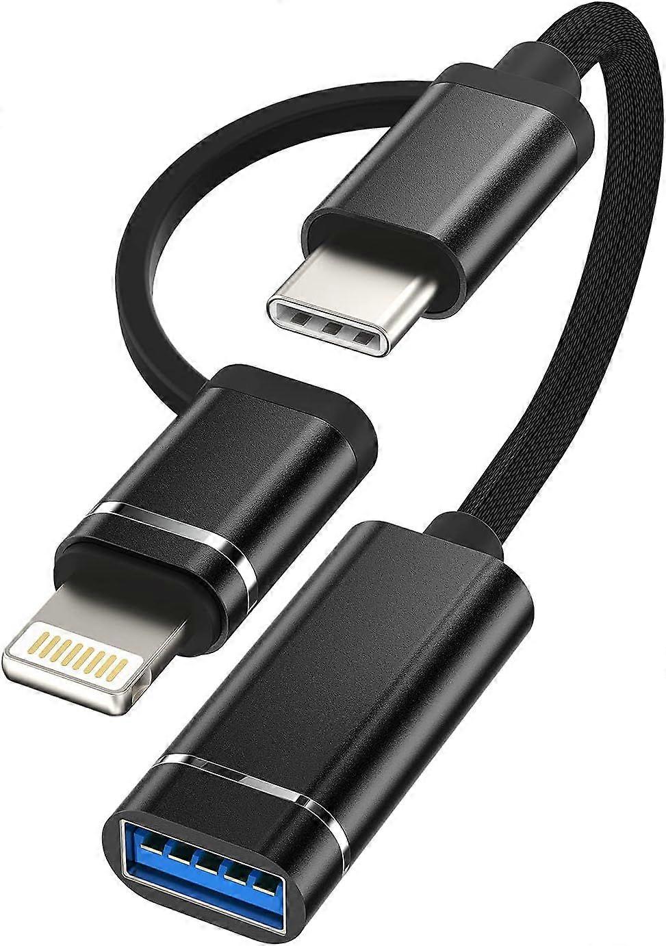 USB Type C to Lightning Adapter, Supports Digital Cameras, USB Flash Drives