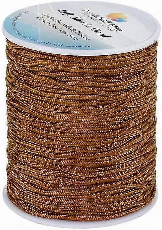 1.5mm/100 Yards Camel Nylon Braided Lift Shade Cord for Compatible Blinds and Mini Blinds, Replacement String for Windows and Roman Shade Re