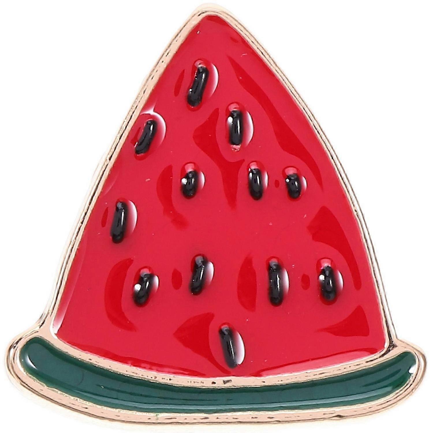 Cute Watermelon Brooch Pin Funny Simulation Fruit Label Pin Stylish Watermelon Pattern Pin