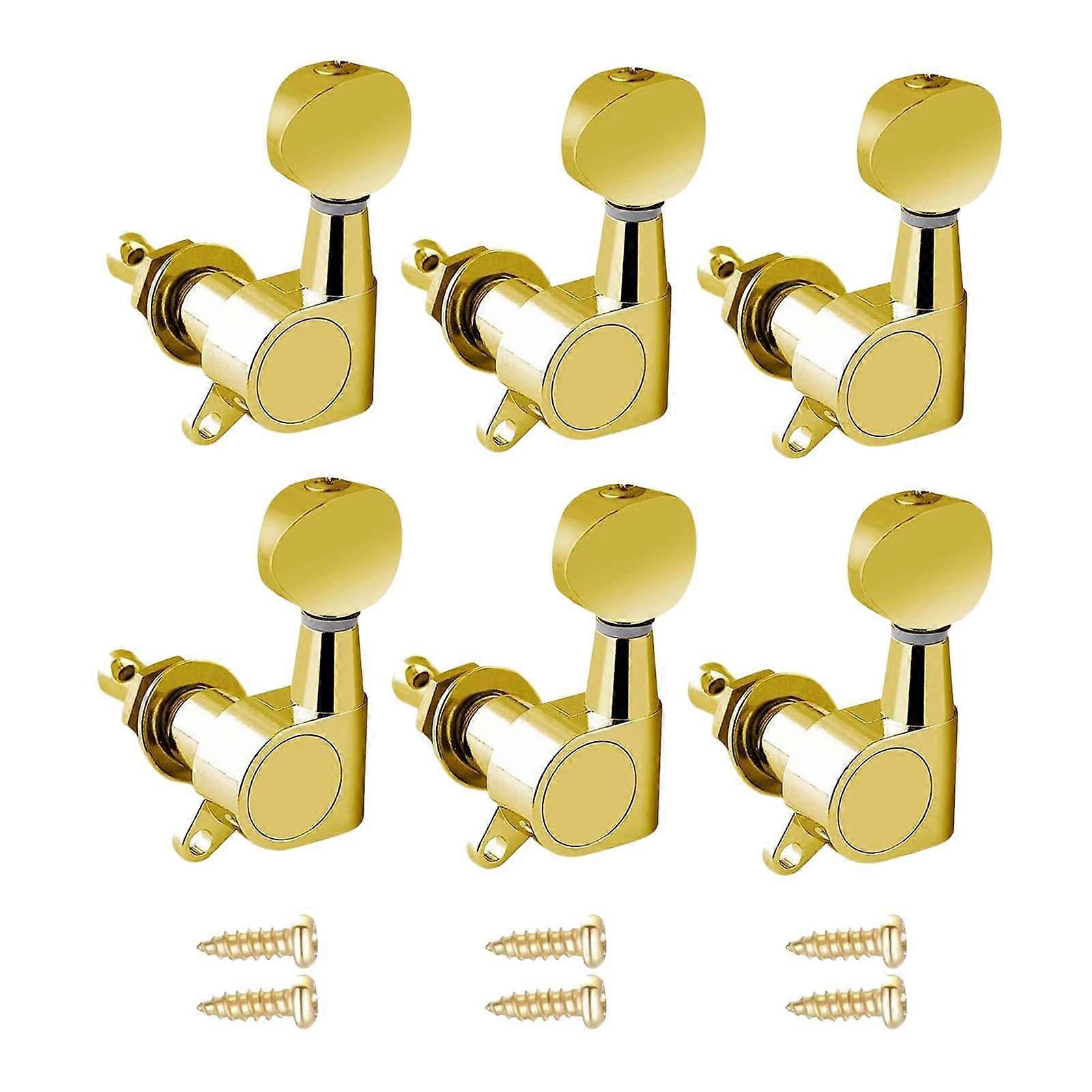 6x Guitar Tuning Pegs Knobs Perfect Fit Replacement String Pegs Guitar Tuners