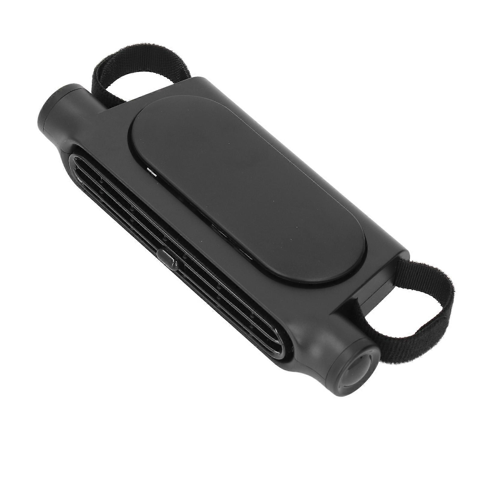 מאוורר קירור מושב לרכב USB תקע ללא עלים חיסכון במקום 3 מהירויות רוח מאוורר רכב נייד למושב האחורי לרכב ואן שחור 