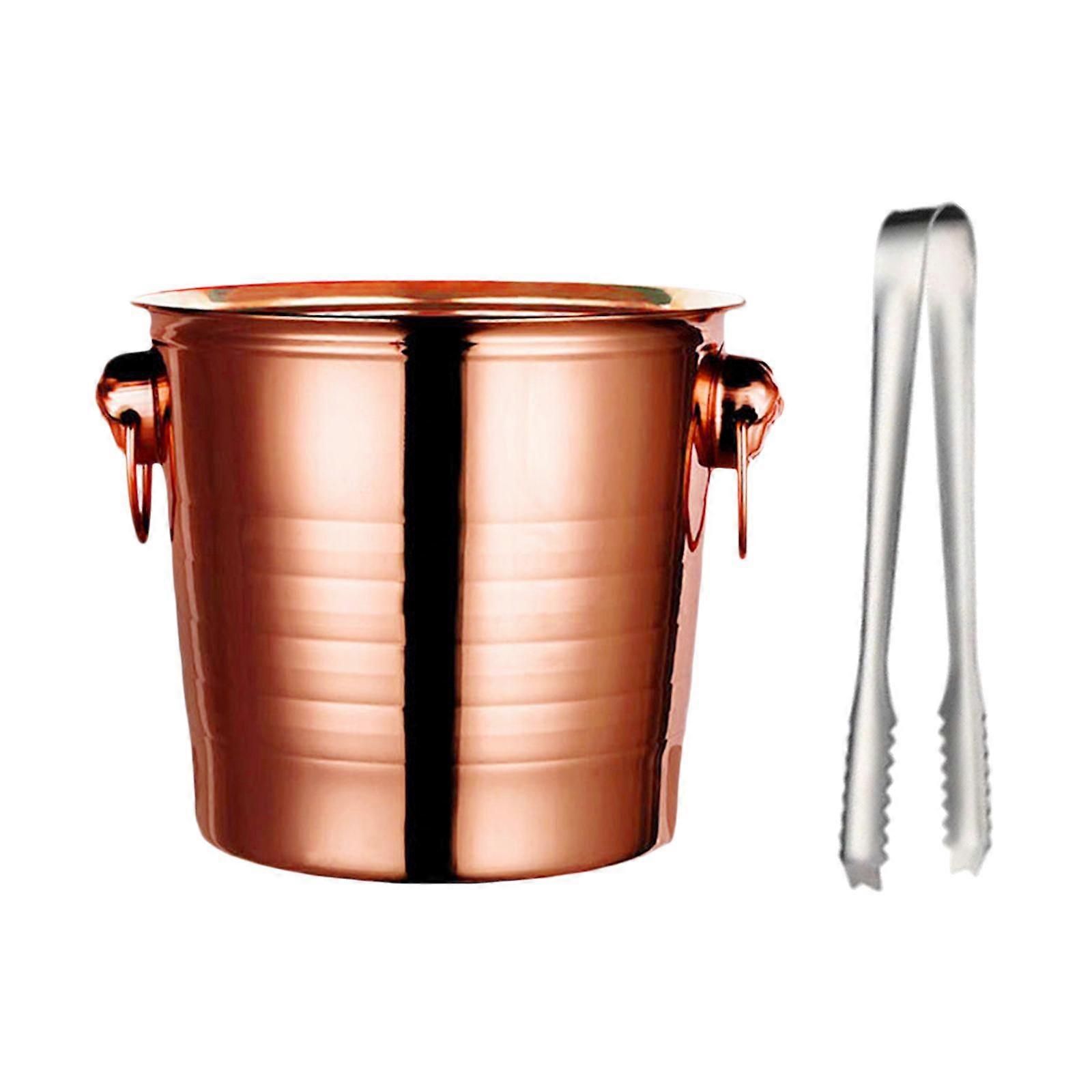 Drinks Chilling Bucket 3L with Ice Clip and Handles Ice Storage Bucket for Bar