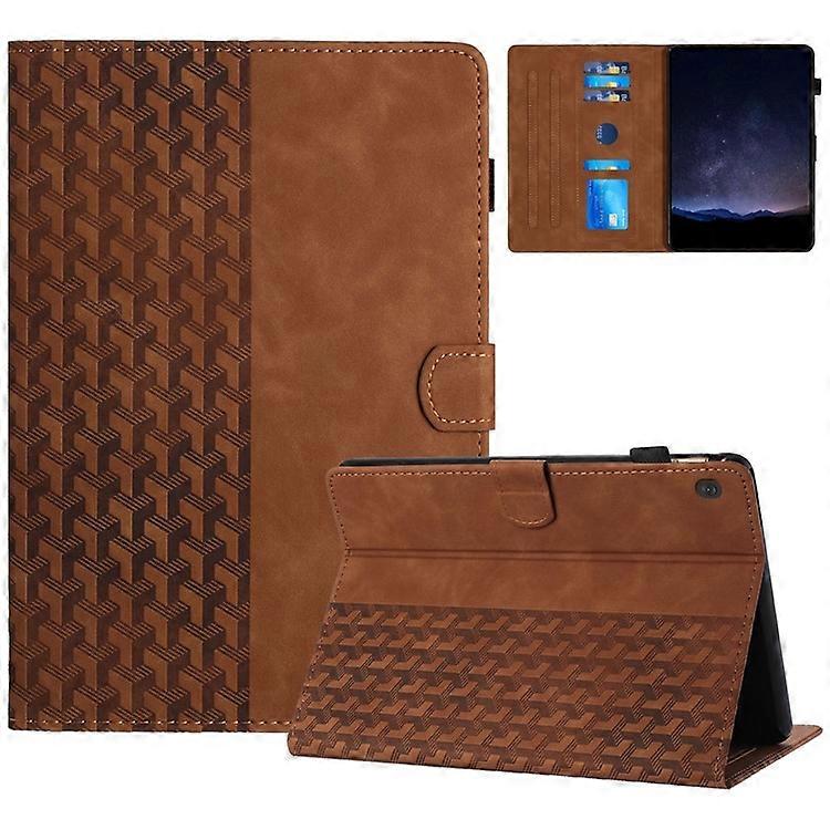 Compatible For Lenovo Tab M10 Case Building Block Imprinted Anti-Drop Tablet Leather Cover