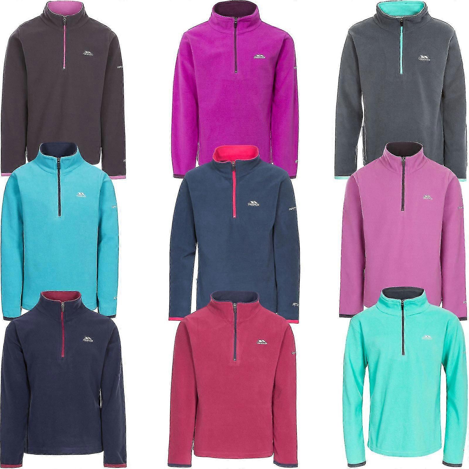 Trespass Kinder Sybil 1/2 Zip Pullover Fleece Pullover-yky416