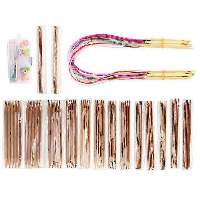 Knitting Needles Set Circular Metal Stitch Tools Loop Kit