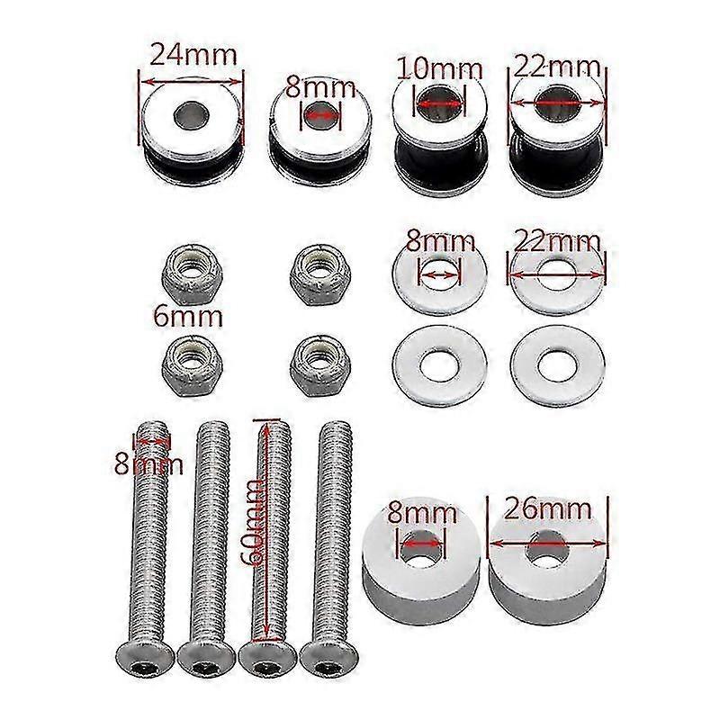 ECSiNG Motorcycle Docking Hardware Kit Compatible with Har-ley Softail 1984-2017
