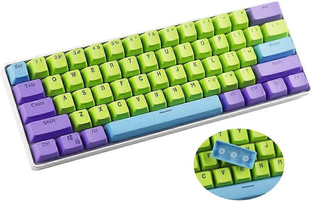 61 Pbt Keycaps 60 Percent, Ducky One 2 Mini Keycaps Oem Profile Rgb Keycap Set With Key Puller For Cherry Mx Switches Gk61/Rk61/Anne Pro