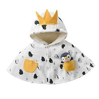 Hooded Cape Baby Girls Boys Poncho Cape Coat Outwear Winter Autumn Thick Warm