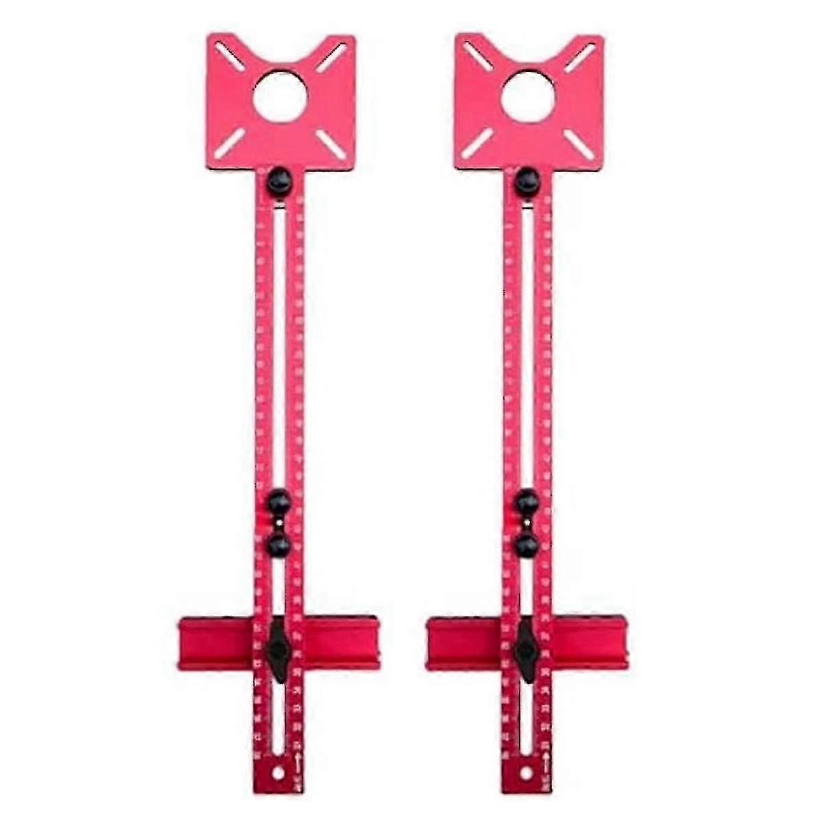 3-in-1 Router Circle Jig for Trimming Machine, Carpentry Cutting Bracket - Red