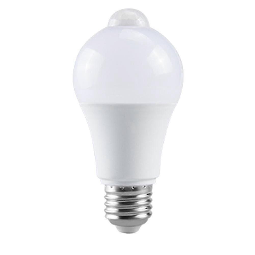 E27 12W Motion Sensor Bulb with PIR and Infrared Detector for Security Lighting, 85-265V