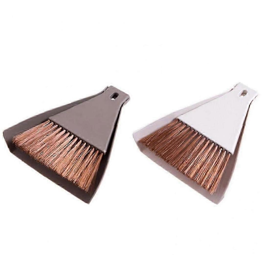 2er Set Mini Besen & Kehrschaufel Set Desktop Reinigungsbürste Kleiner Müll