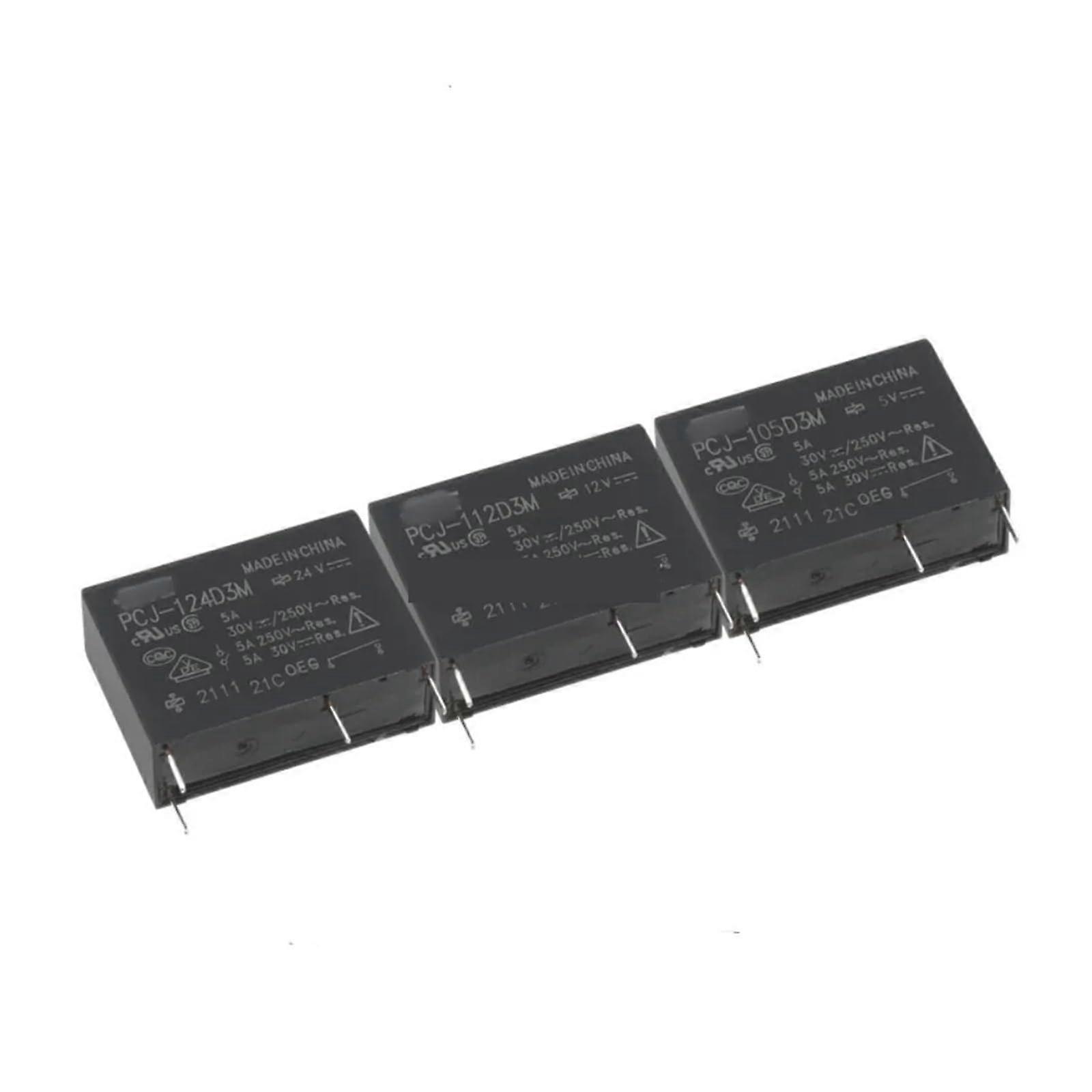 20PCS/Lot Power Relays PCJ105D3M 112D3M 124D3M 5A 4PIN A Group of Normally Ope(PCJ124D3M Can Replace ALDP124W)(105D3M)