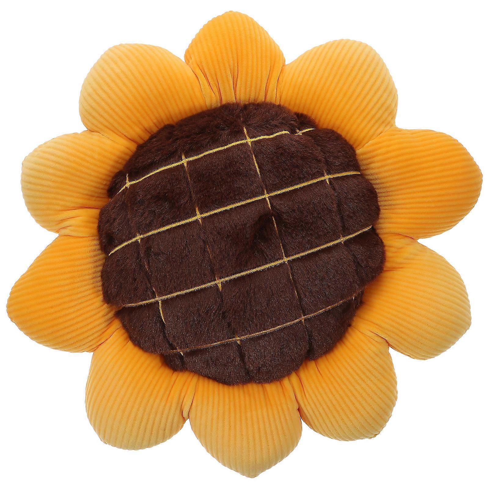 Throw Cushion Sunflower Pattern Decorative Seating Cushion Dining Room Use Comfortable Sitting 1Pcs