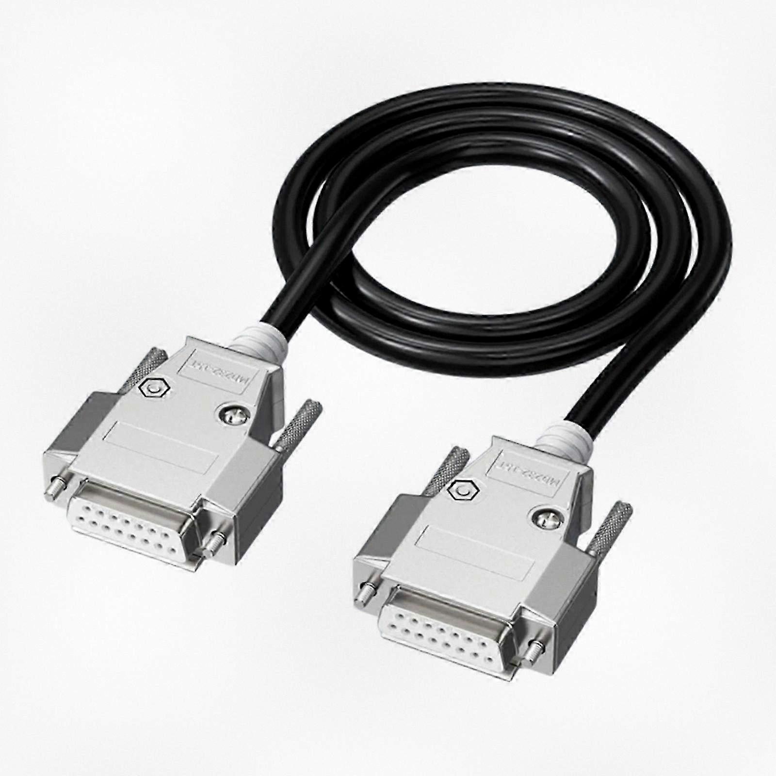 DB15 15-Pin Data Cable Extender Wire Line 150cm to 30m with Gold Plated Connectors for Industrial Control Instrument Meter