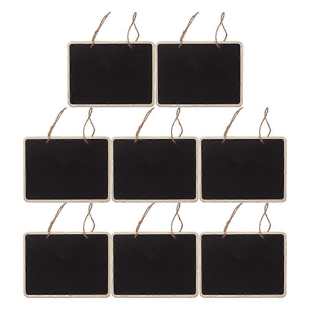 Wooden Hanging Blackboard Wall Hanging Sign Message Sharing Garden Decorations Rectangular 8Pcs