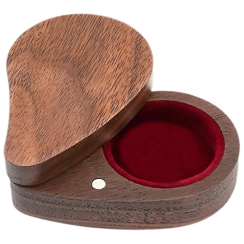 Heart Jewelry Box Small Trinket Box present Giving Wooden Material Simple And Delicate Style 1Pack