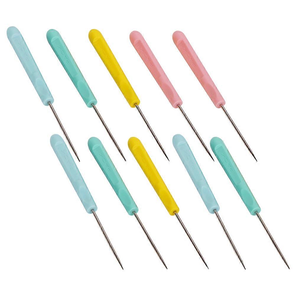 اكسسوارات الخياطة ملحقات خياطة اللحف البلاستيك مقبض المخرز الصلب الوخز للخياطة أداة تحول 20 قطعة