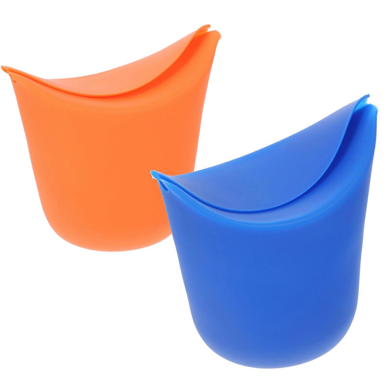 Popcorn Box Locking Mechanism Orange For Adults 2Pcs