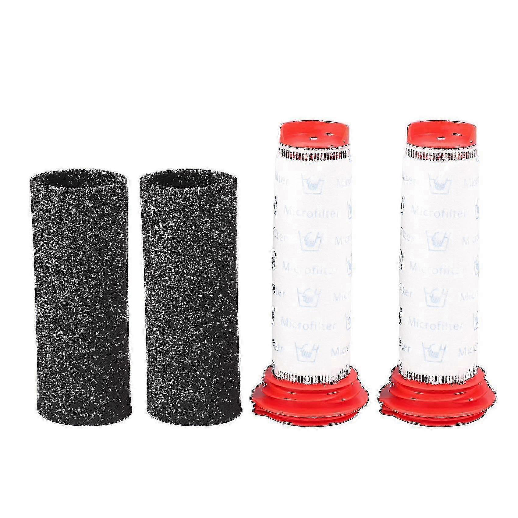 Stick Filter+foam Insert Compatible Bosch Athlet Cordless Vacuum (2 Of Each) Boris