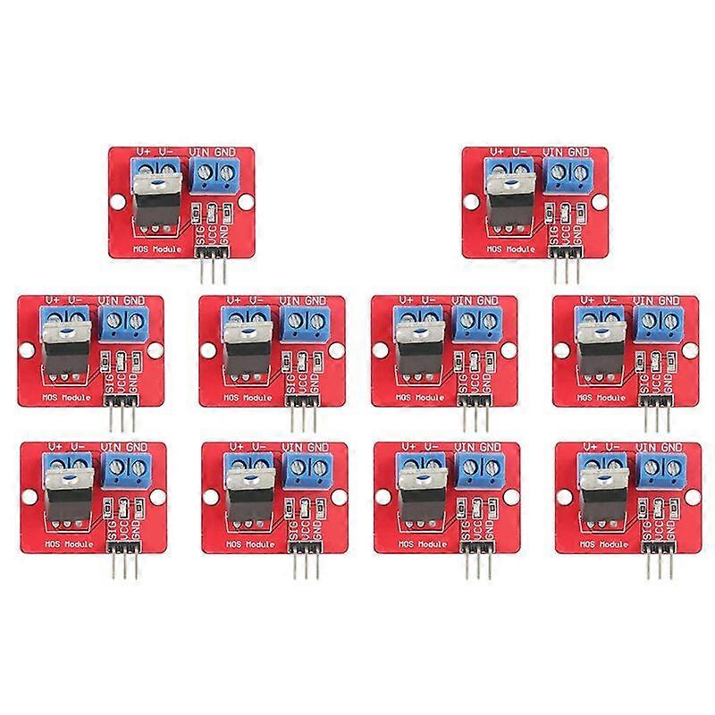 10 Pcs IRF520 MOS Drive Module PWM Dimmer 0-24V Top Mosfet Button IRF 520 for ARM MCU