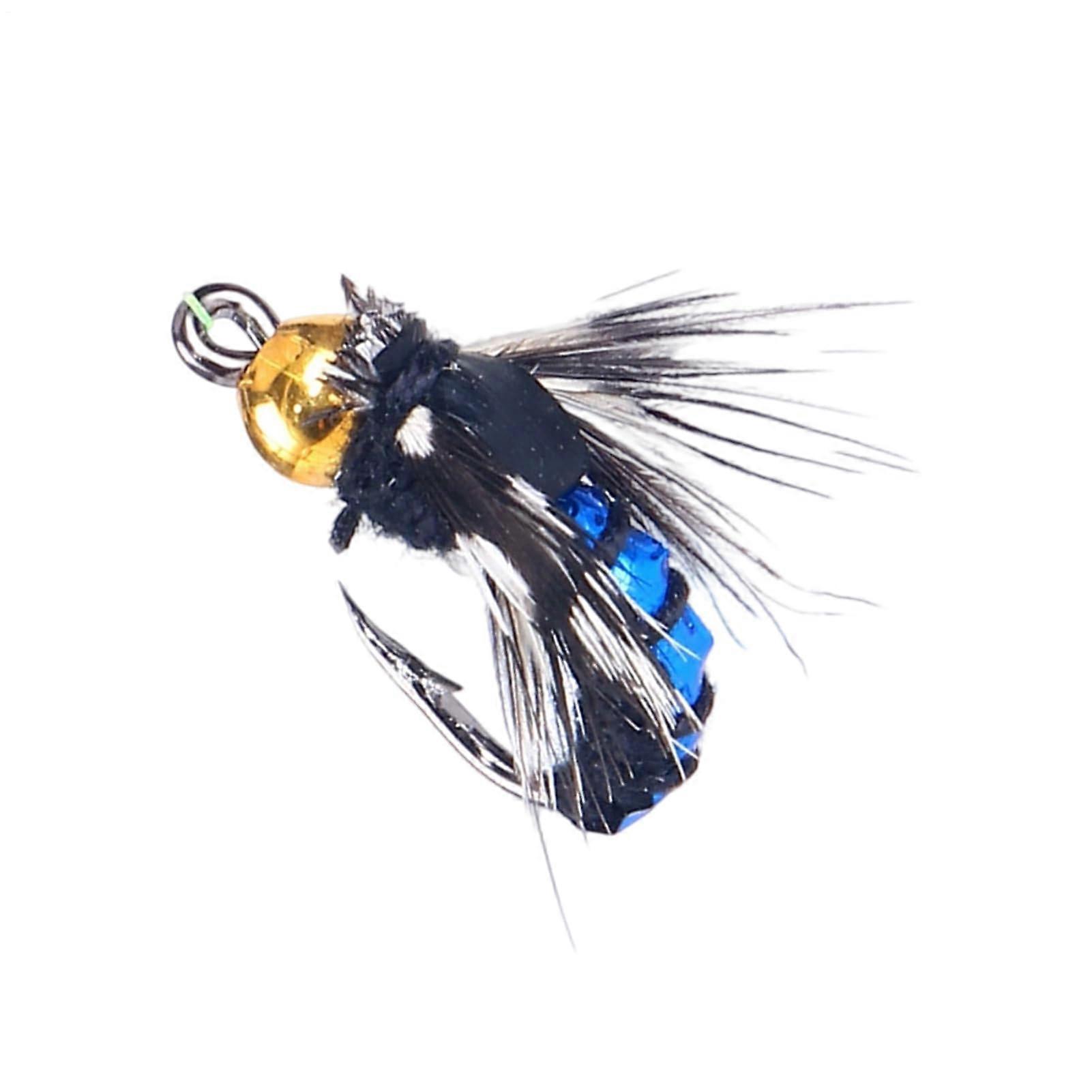Forellen Angelkoeder Trout Lure Imitation With Hook River Lake Fishing Gear Dry Wet Floating Jigging Tenkara Blue