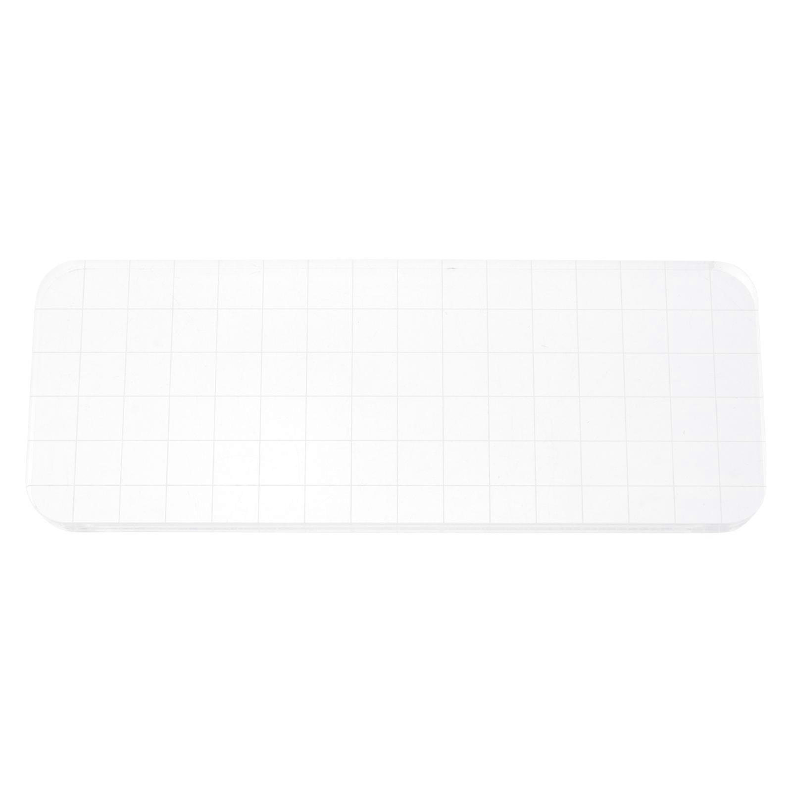 Block Printing Tool Square Acrylic Stamp Plate Diy Projects Notebook 16x6cm 1Pcs