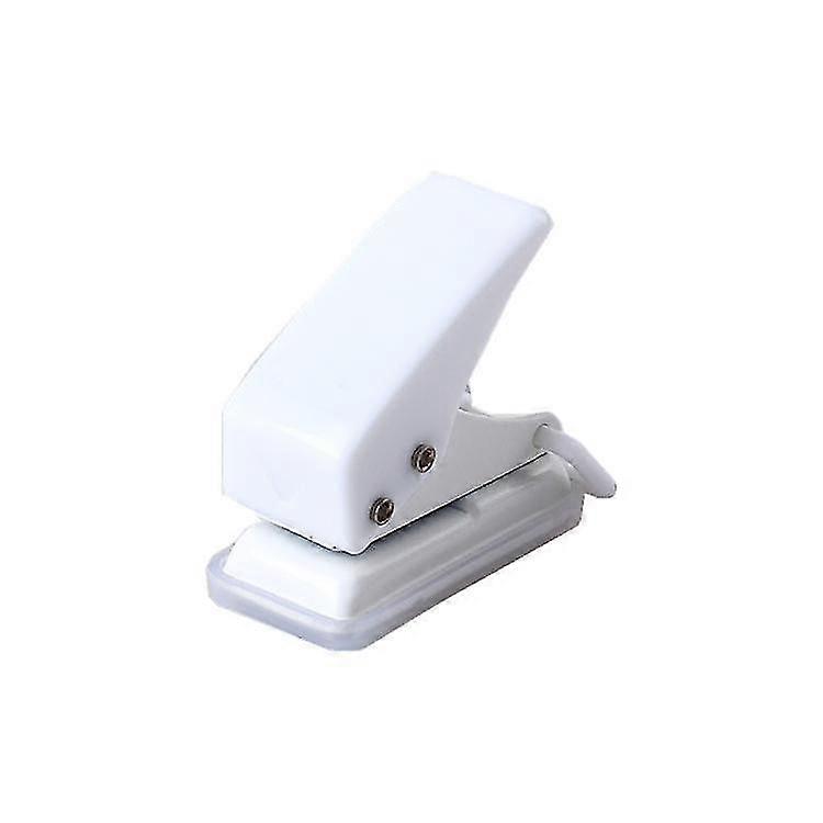 Durable Single Hole Punch with Lock Design Manual Grip for Crafts - Versatile Use in White