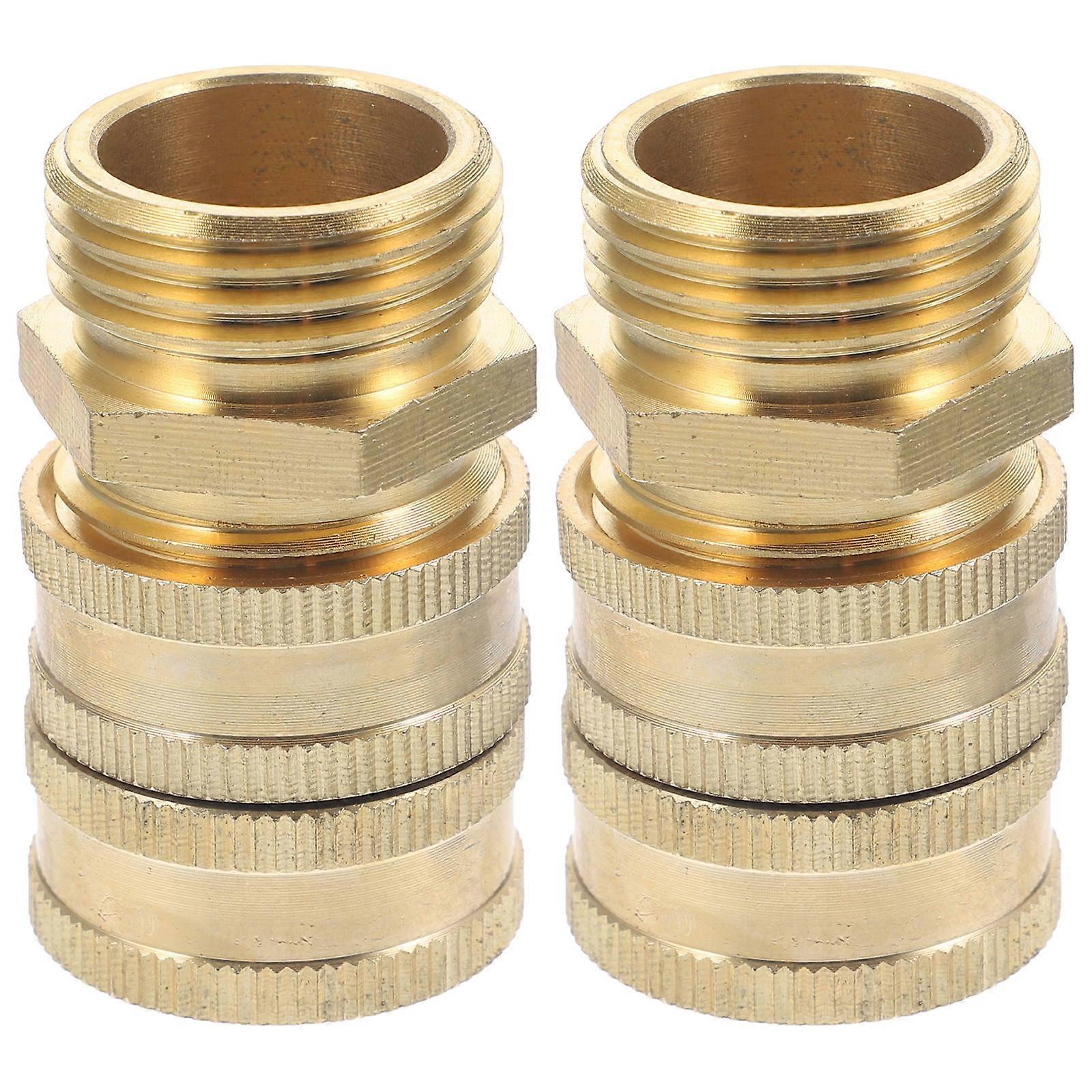 2 Pairs Quick Connect Garden Hose Fittings for Durable Watering and Gardening Use