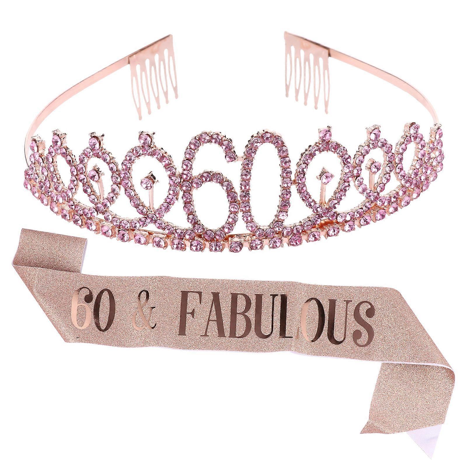 Here's a refined and professional product description based on the title you provided:

 

**Elegant Rose Gold Birthday Crown Sash Set – Comfortable