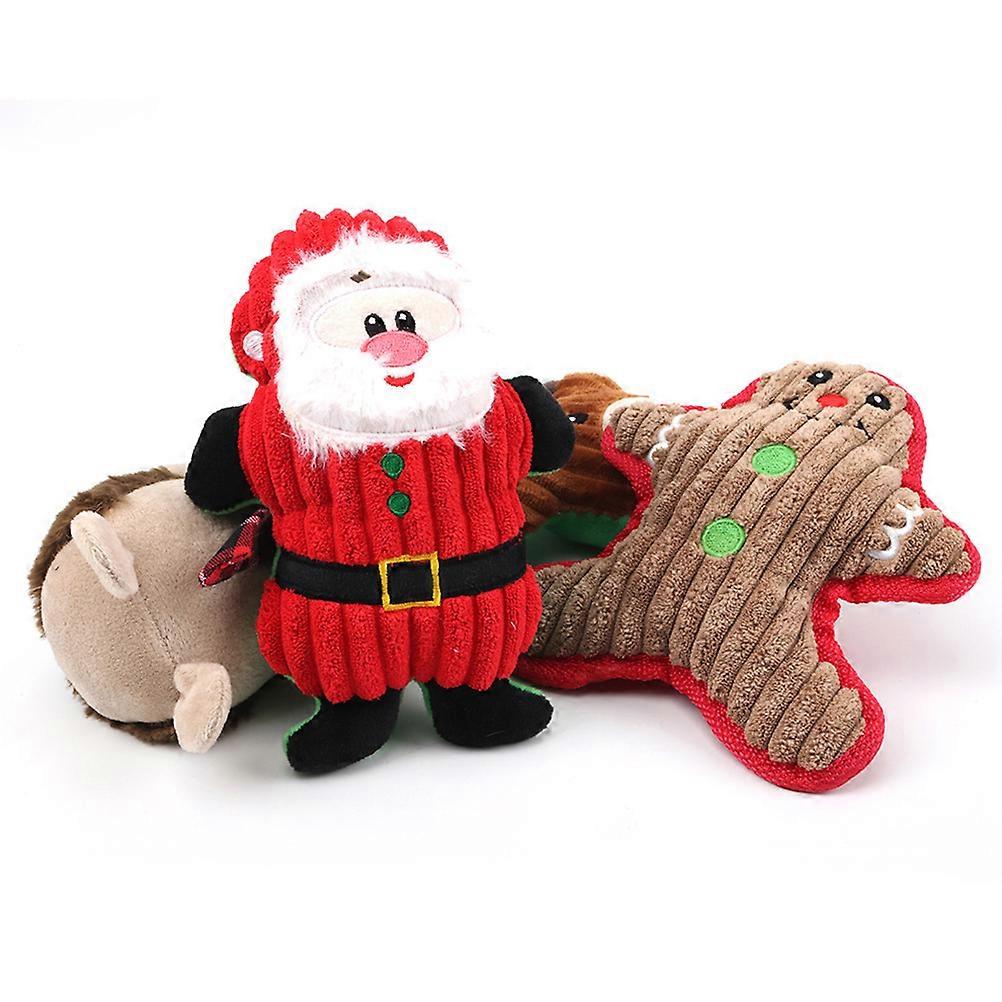 Toys For Small Dogs Plush Santa Claus Design Dog Toy Christmas Red 20x13x5cm Chew Toy 1Pack