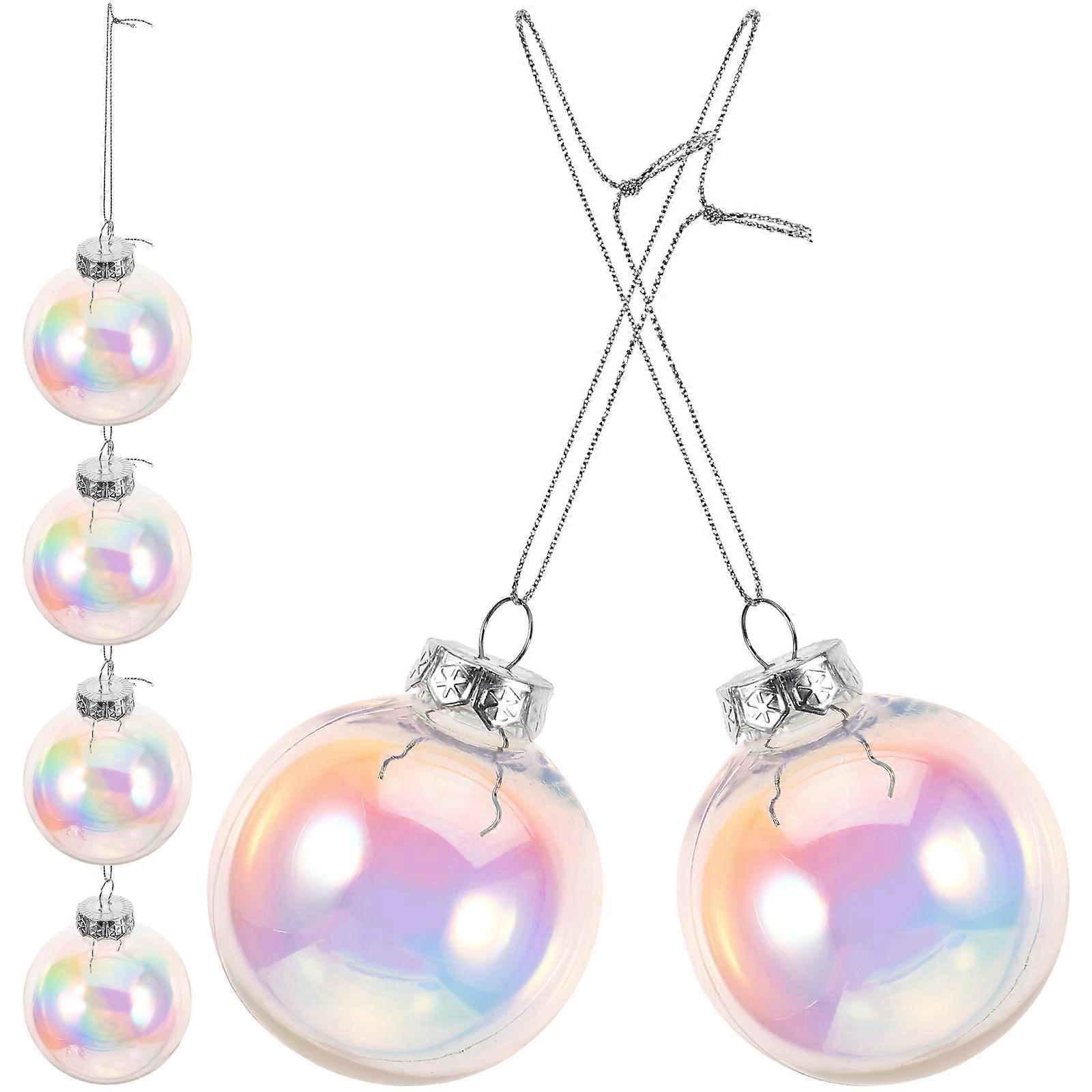Festive Tree Hanging Balls Christmas Ball Pendant Christmas Tree Ornament Pet 8Cm Festive Atmosphere Creation 6Pcs