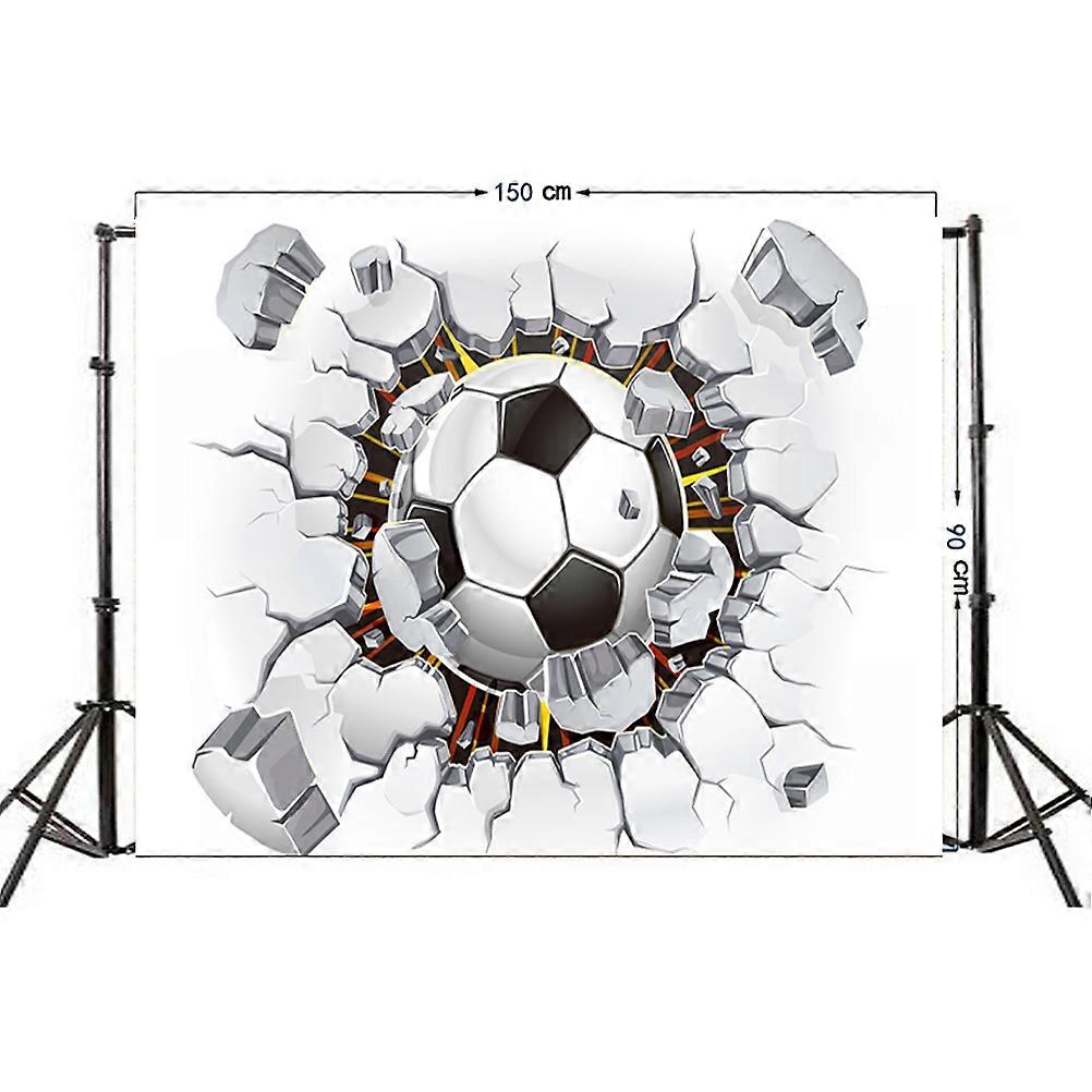 Background Wall Cloth Soccer Birthday Backdrop Rectangular Shape 90 x 150 Cm Photographers 1Pcs