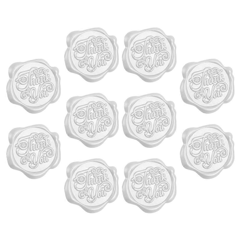 Envelope Sealer Sticker Wax Seal Stickers For Wedding Invitation Friends Envelopes present Wrapping Silver 3x3cm Sealing 10Pcs