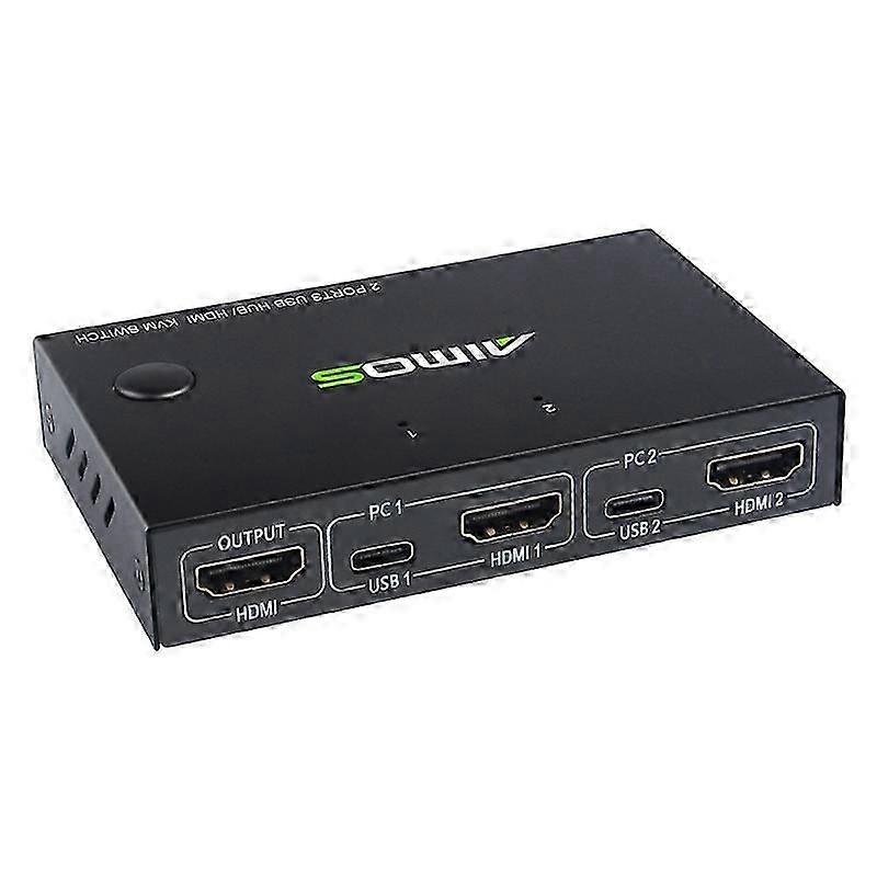 AIMOS AM-KVM201CC 2 Ports USB HUB HDMI KVM Switch without Extension Cable SZRH A-M