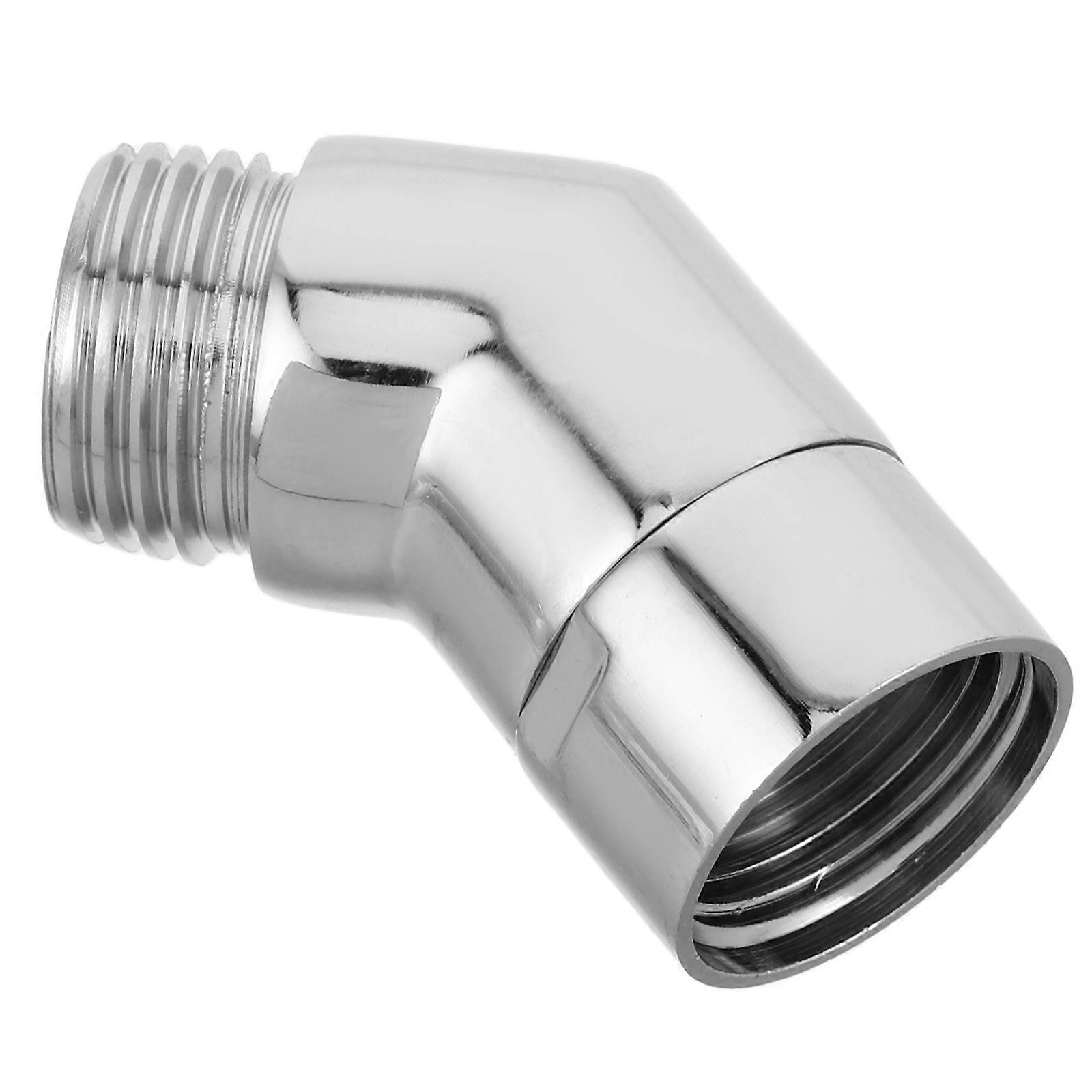 Showerhead Extender Adjustable Shower Head Elbow Adapter Silver 5.00X2.30X2.30CM Angle Adjustment 1Pack