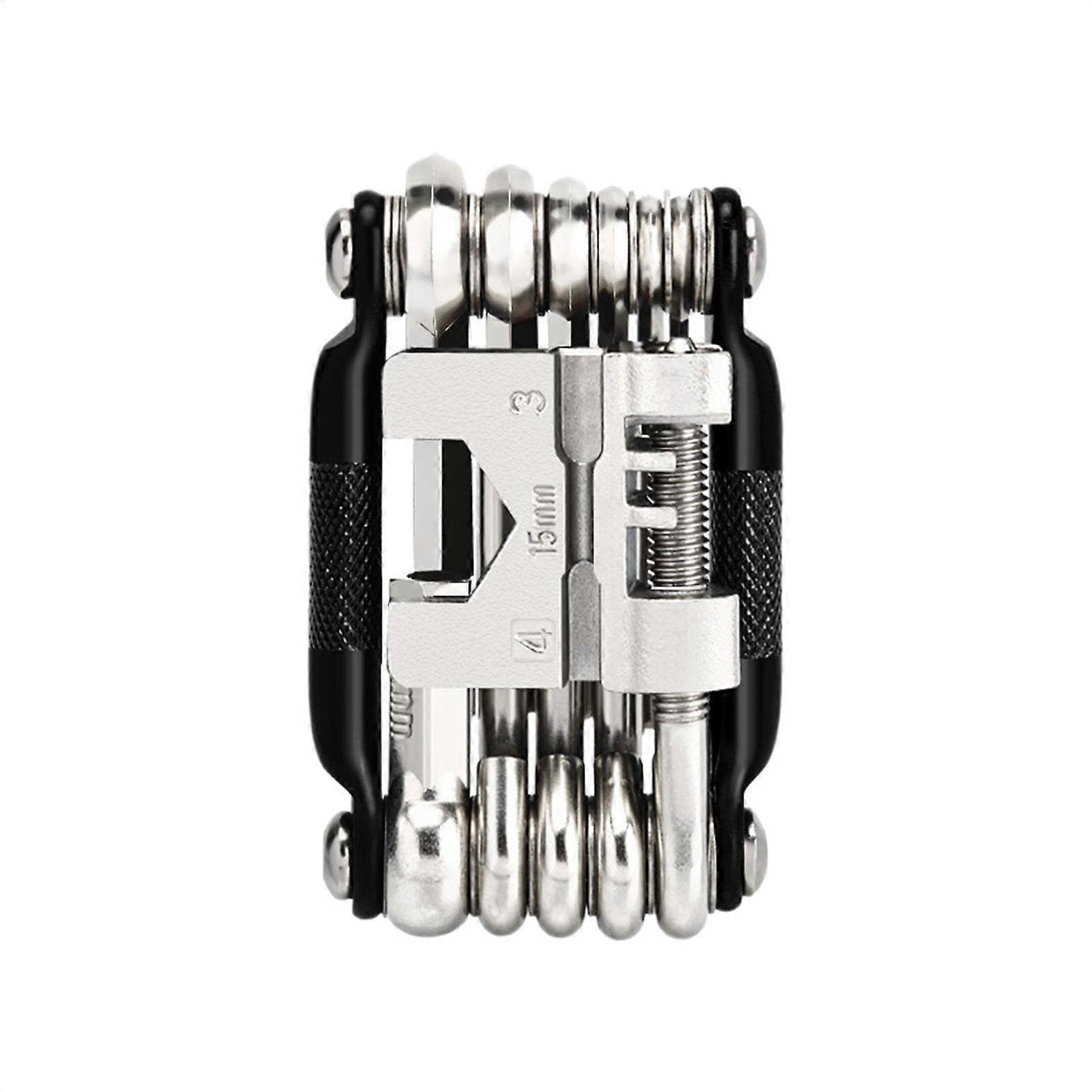 Bike Multi Tool Kit 16 in 1 Compact Bicycle Repair Tool Set with Tire Levers and Chain Breaker for Road Bikes