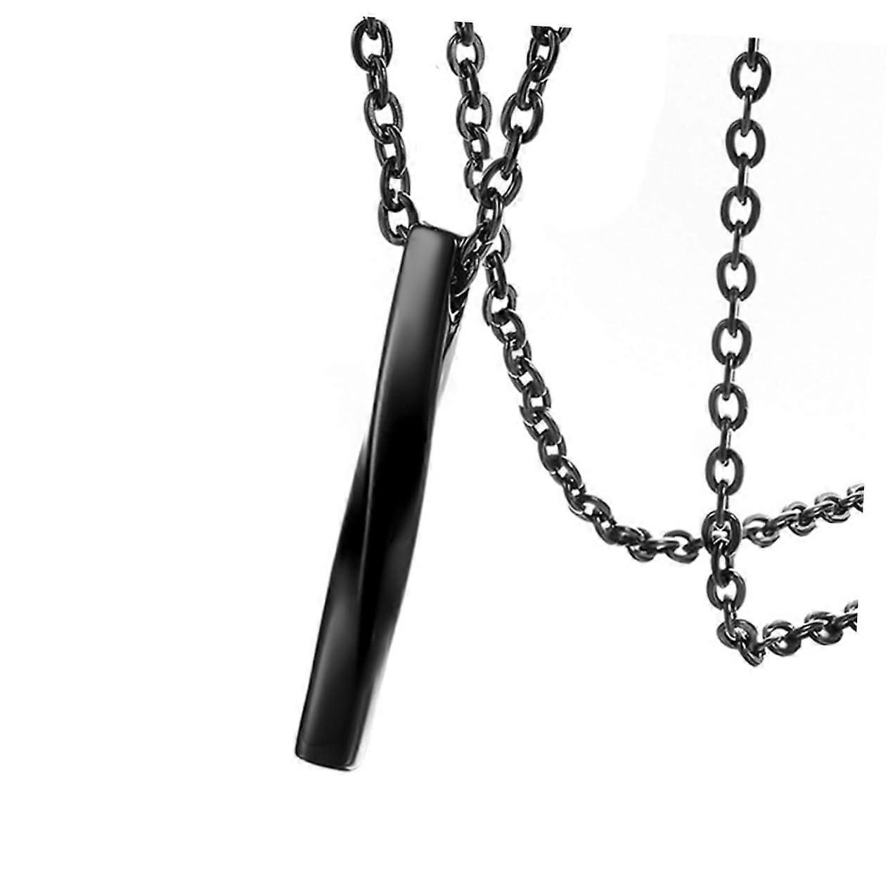 Stylish Men's Necklace with Twisted Pendant, Long Shaped Chain, Durable Skin-Friendly Design for Parties and Special Occasions