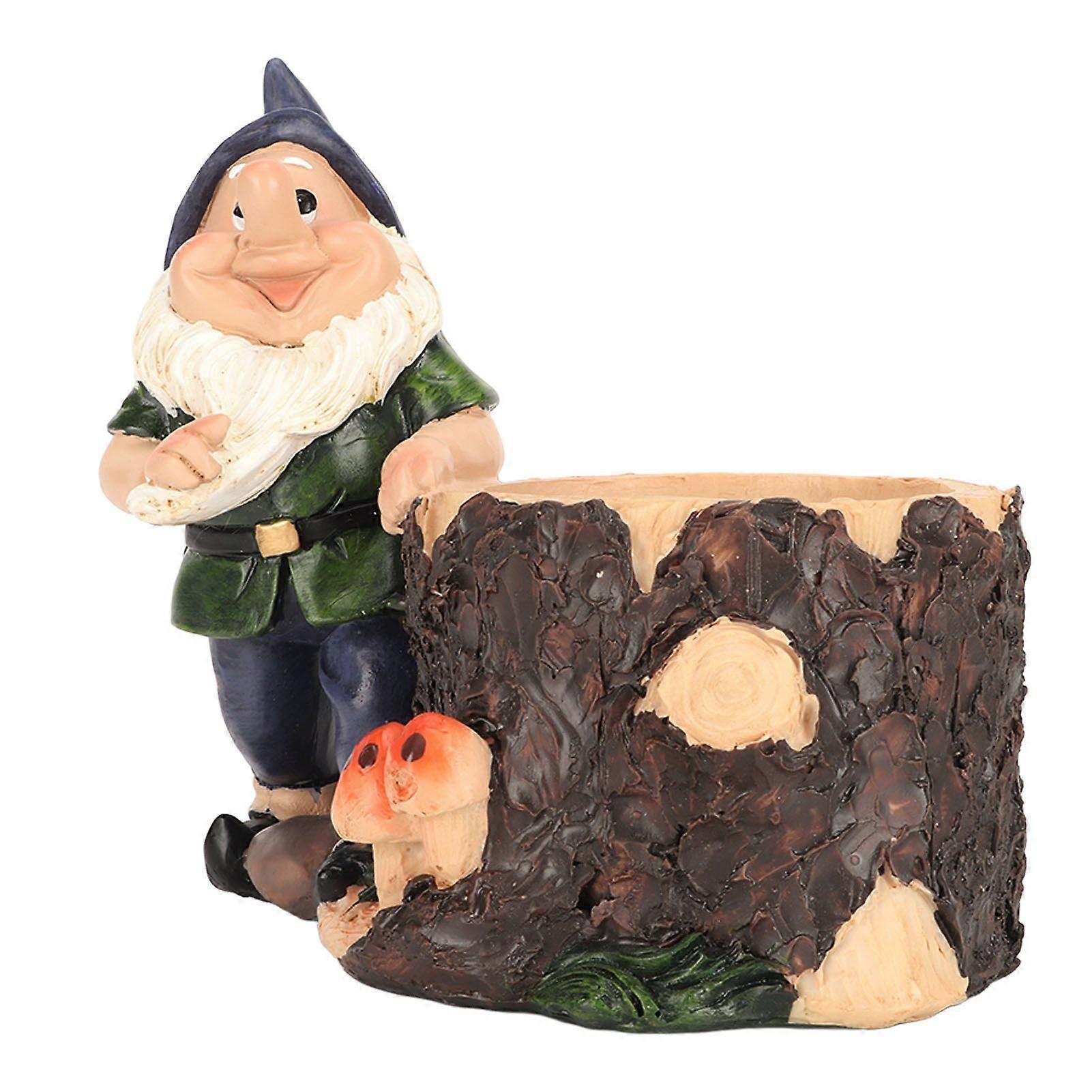 2025 Latest Model Resin Flower Pot Little Man Style Wide Large Base Durable